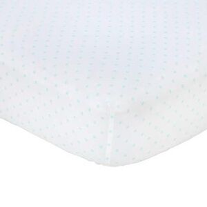 Carter's Stars Sateen Fitted Crib Sheet in Aqua